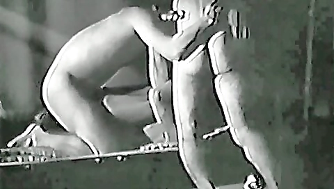 Vintage teen porn video - a naked babe in a sexy dress