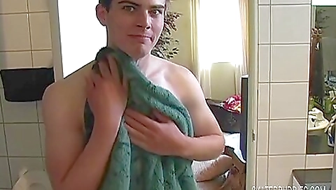 Amateur teen with big cock sucks and fondles boyfriend's cock