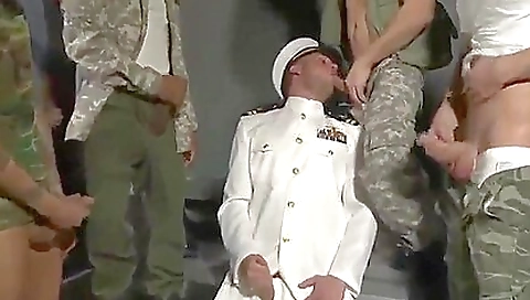Sexy brunette in a uniform gets her deepthroat filled