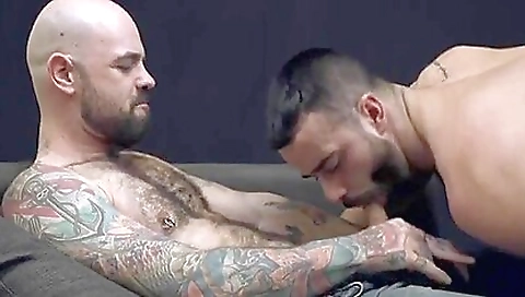 Deep throat creampie of a hot brunette in a hot movie