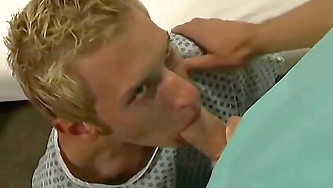 Medical student gets treated with deep throat massage