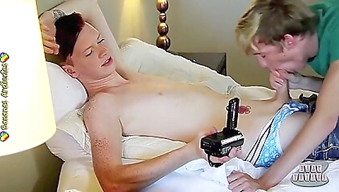 Busty blonde with a nice round ass sucks a big cock