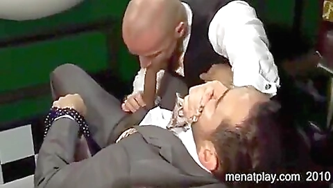Hunk with huge boner gets banged by his partner too