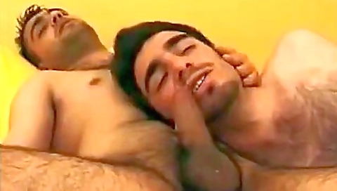 Antique brunette fucks and sucks with a vintage man