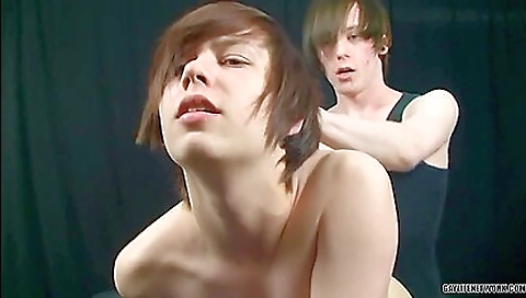 Long-haired Emo Twink Gets His Holes Stretched Out