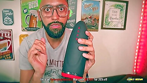 Latina with big ass and tattoos getting fucked with a big dildo