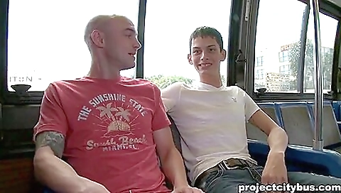 A hot brunette with a tattooed pussy gets fucked on a bus