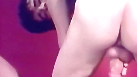 Antique porn video with chubby brunette and big cocks