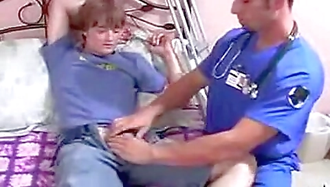 Amateur medical sex video with the doctor on his bed