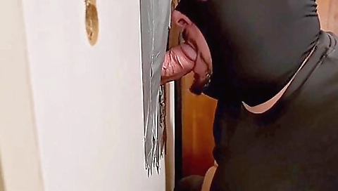 Amateur deep throat with big cock in a fetish video