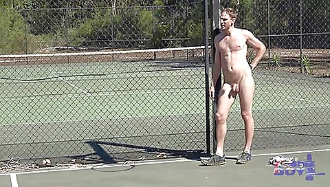 Amateur brunette naked solo in the public outdoors
